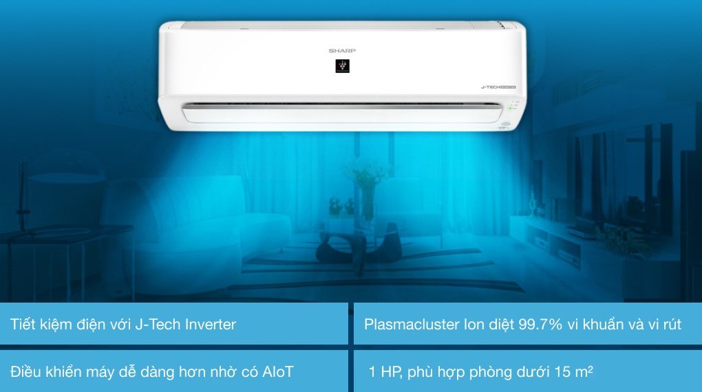 Sharp Inverter 1 HP AH-XP10YHW